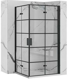 Kabina prysznicowa 80x90 składana Molier Black Double Rea