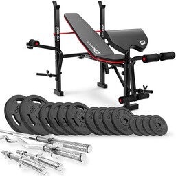 Hop-Sport, Zestaw kulturystyczny z ławką, Strong HS-1055, 76