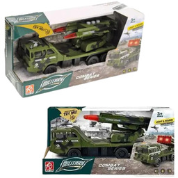 Samochód Wojskowy Z Wyrzutnią Rakiet Efekty Świetlne