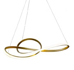 Wavy 60 - żyrandol LED 60cm pierścień złoty