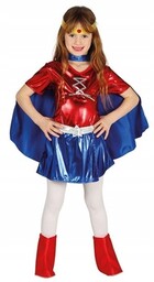 Kostium dziecięcy Bohaterka Supergirl z peleryną 115-128cm
