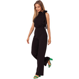 Elegancki Kombinezon z Dekoltem Holter - Czarny