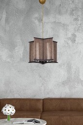 Opviq Elegancki żyrandol z metalowym korpusem, imitacja bambusowej
