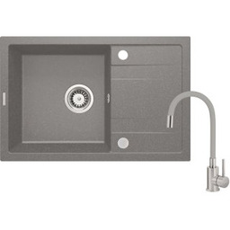 DEANTE Zlewozmywak granitowy CORIO 1-komorowy z ociekaczem