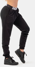 NEBBIA Damskie spodnie dresowe Iconic Mid-Waist Black