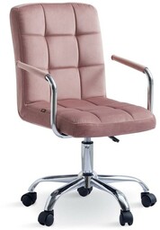 Krzesło obrotowe welurowe HARIS (DC-6096H) / różowy #44