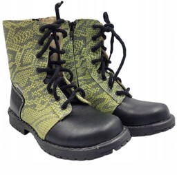 Gaspar Glany Trapery Dla Dziewczynki Czarno Zielone 207/39