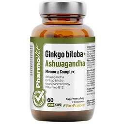 Ginkgo Biloba + Ashwagandha Memory Complex Bezglutenowe 60