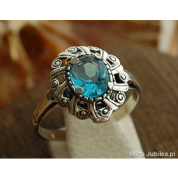 ALIS - srebrny pierścionek z akwamarynem