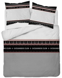 Pościel satynowa 160x200 Home Satin 81 biała czarna