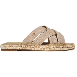 Espadryle Tommy Hilfiger Chambray Espadrille Mule FW0FW08501 Beżowy