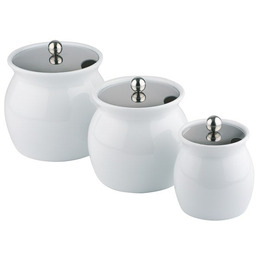 Pojemnik porcelanowy na sos z pokrywką 0,8L