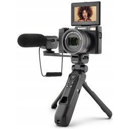 AGFAPHOTO Aparat VLG-4K Optical Czarny + Zestaw akcesoriów,