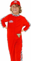 Folat 21905 - dziecięcy kostium wyścigowy, czerwony