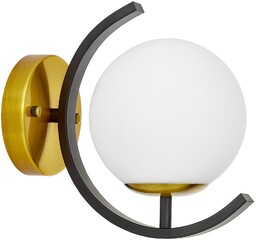 NOWOCZESNA LAMPA ŚCIENNA KINKIET CZARNO-ZŁOTY DONZANO D20