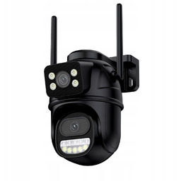 Kamera Podwójna Dwa Obiektywy Obrotowa Zewnętrzna Ip Wifi