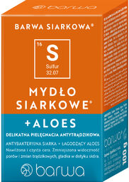 Barwa Siarkowa, mydło siarkowe z aloesem, pielęgnacja antytrądzikowa,