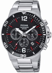Zegarek męski PULSAR Active Men, PT3797X1, srebrno-czarny