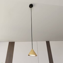 EMIBIG LIGHTING Żyrandol Elit, 1-punktowy, złoty, metalowe zawieszenie