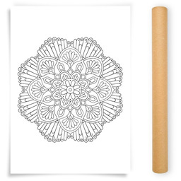 Pakamera Plakat do Kolorowania Mandala 50x70cm