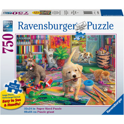 Ravensburger, puzzle, XXL, Mali artyści, 750 el.