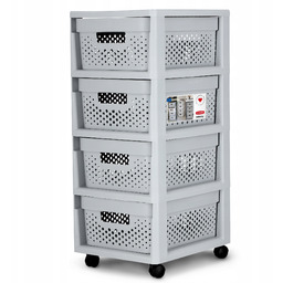 Curver Regał Ażurowy Szafka 4 Szuflady 4x11 L