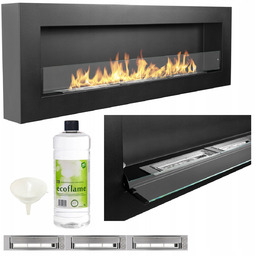 Biokominek wiszący 1200 mm Box 120x40 cm naścienny