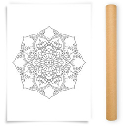 Pakamera Plakat do Kolorowania Mandala 50x70cm