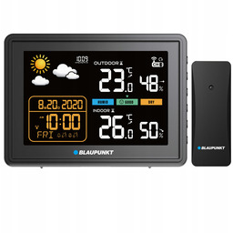 Stacja Pogodowa Termometr Barometr Higrometr Alarm Blaupunkt WS30BK