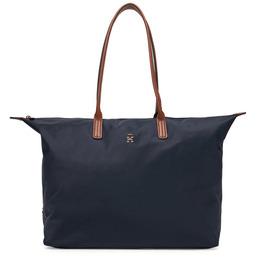 Torebka Tommy Hilfiger Popette Maxi Tote AW0AW17996 Granatowy