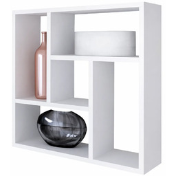 Edinos Premium Biała półka wisząca kwadratowa H6-B68