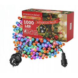Lampki choinkowe Lampki Zewnętrzne 1000 Led Multikolor Flash