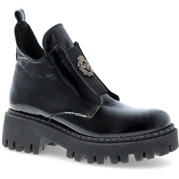 Botki na grubszym spodzie - LEMAR 60451 CZARNE