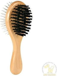 TRIXIE Szczotka drewniana, dwustronna dla psa i kota,