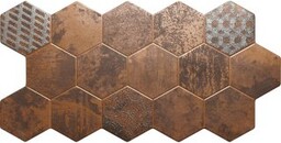 Gres szkliwiony hiszpański El Molino HIVE COBRE mat