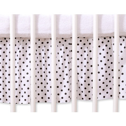 Falbanka maskująca 140x70cm- Wiszące serduszka czarne grochy