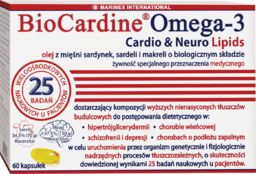 BioCardine Omega-3 Cardio&Neuro Lipids, 60 kapsułek