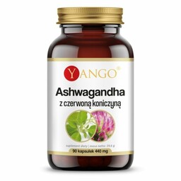 Yango Ashwagandha z czerwoną koniczyną Suplementy diety, 90