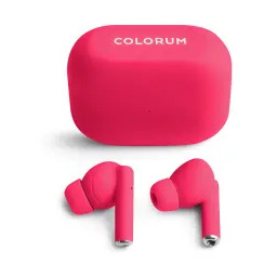 Colorum CTWS-02 Magenta Dokanałowe Bluetooth 5.3 Czerwony Słuchawki