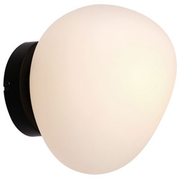 Kinkiet ścienny STONES inspirowany kamieniem biały akrylowy klosz