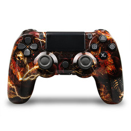 Kontroler Do PS4 Playstation Pad Doubleschock Wzór Płomienie