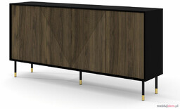 Komoda OAKLAND 180 Orzech Pacyfic + czarny