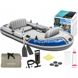 Ponton Wędkarski Excursion 4 os. Intex Pompka Wiosła