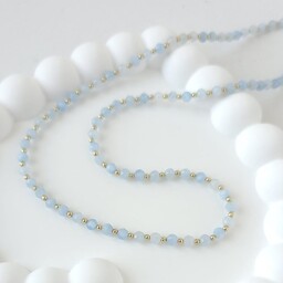 Pakamera Naszyjnik z kamieni naturalnych: akwamaryn