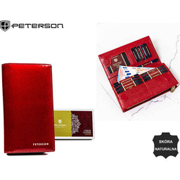 Portfel skórzany Peterson PTN 421431-SH czerwony