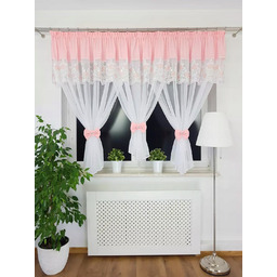 Firanka Gotowa Haft Kokardki Do Salonu Sypialni