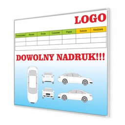 Tablica magnetyczna suchościeralna z własnym nadrukiem 100x120cm