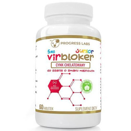 PROGRESS LABS Virbloker Junior Cynk Chelatowy tabletki