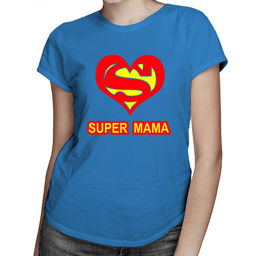 Super mama - damska koszulka z nadrukiem