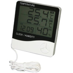 Termo higrometr z zegarem 911